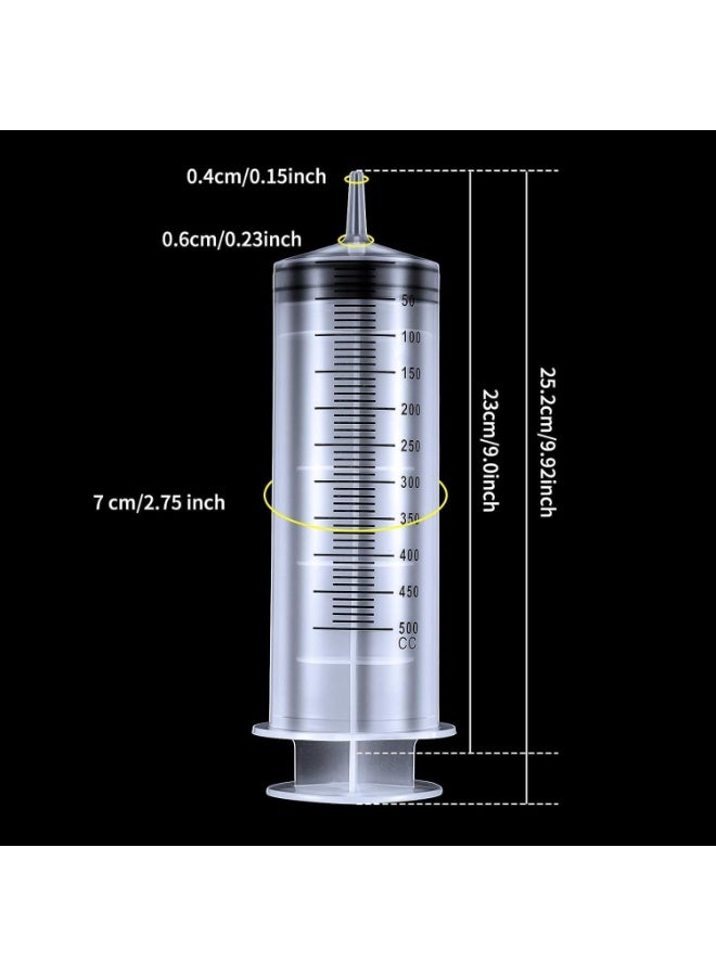 YelaJoy 2 Pcs Large Plastic Syringe with Tube 2 Pieces 40 Inch Handy Plastic Tubing and 2 Pieces Connections for Scientific Lab, Glue Dispensing, Watering, Refilling, Feeding and Measuring - Image 3